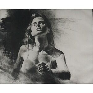 Chase Chen Portrait of a Women Limited Edition Numbered Pencil Signed Lithograph